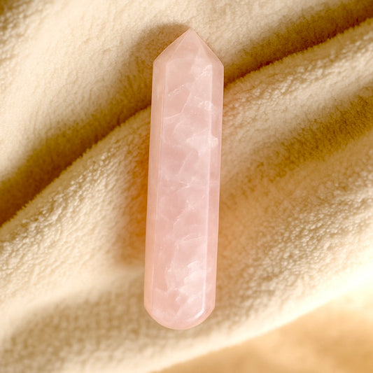Bâton de massage en Quartz Rose