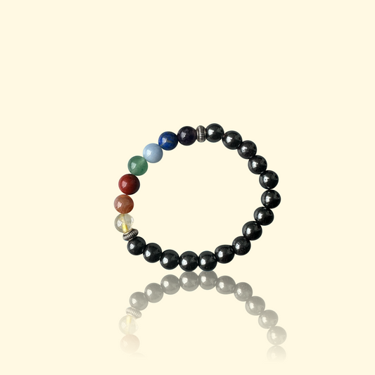 Bracelet Hématite & 7 Chakras