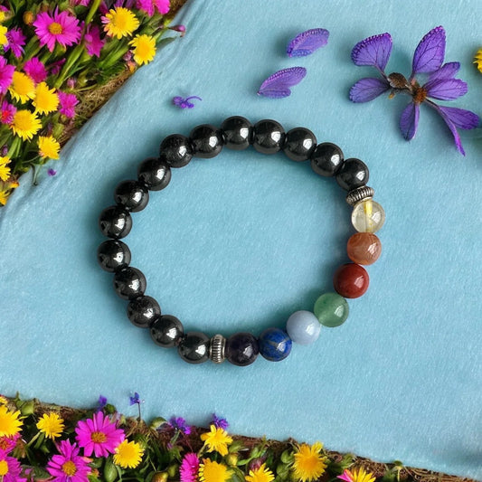 Bracelet Hématite & 7 Chakras