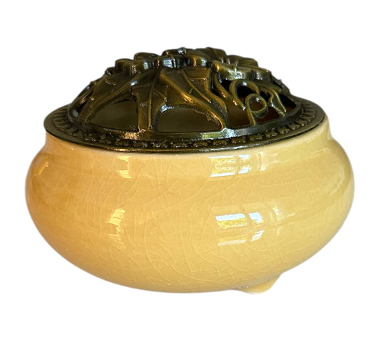 Brûleur d'encens pour résine et cônes jaune d'œuf