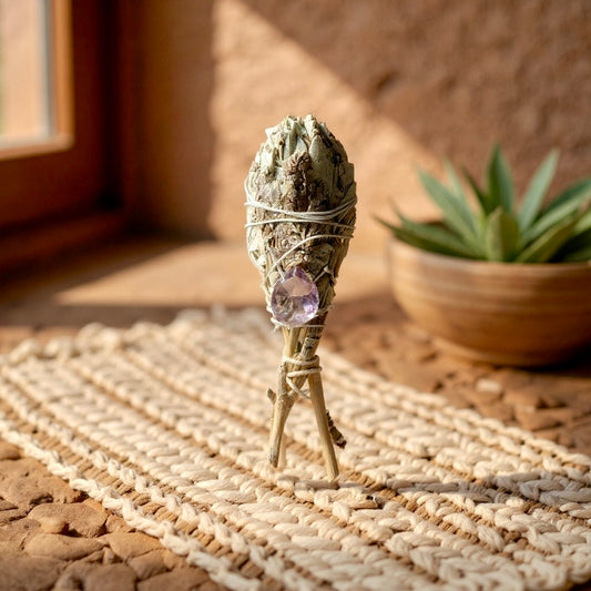 Fagot de sauge blanche & Cristal de roche