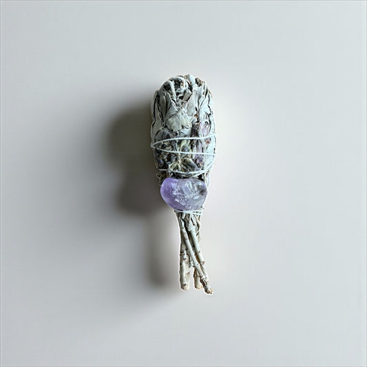 Fagot de sauge blanche & pierre Améthyste