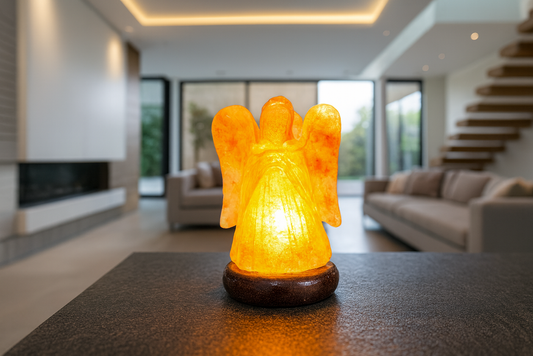 Lampe en sel de l'Hymalaya Ange