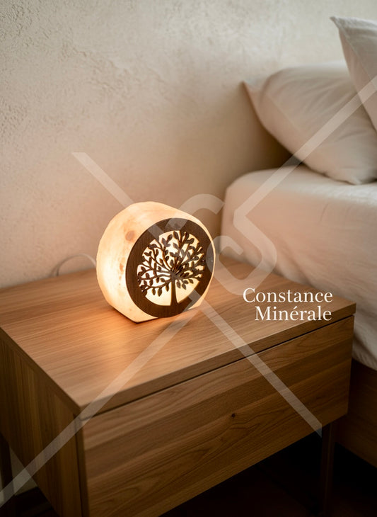 Lampe de Sel Petit Modèle Motif Arbre de Vie