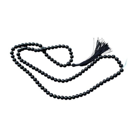 Mala 108 Perles en Obsidienne Noire