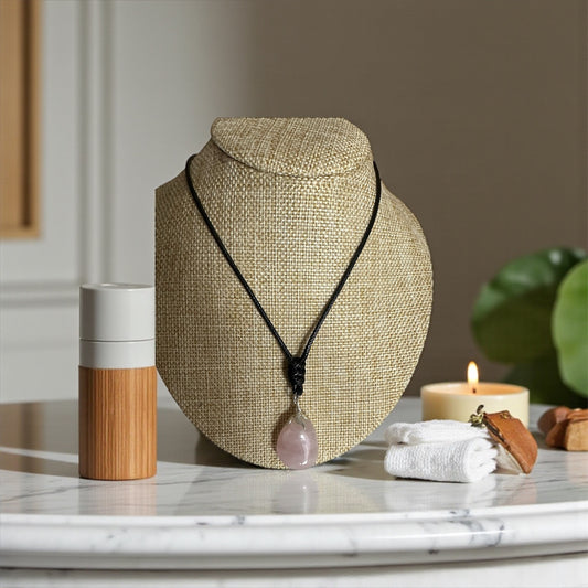 Pendentif Quartz Rose