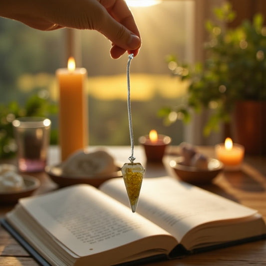 Pendule divinatoire en œil de tigre