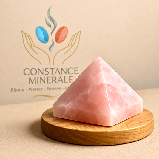 Pyramide en Quartz Rose A