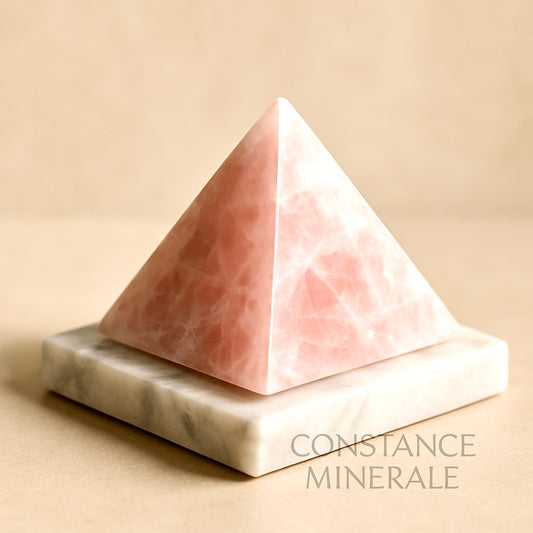 Pyramide en Quartz Rose A