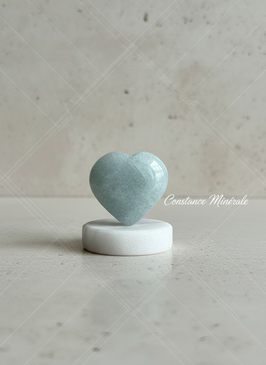 Cœur en Aventurine Bleue