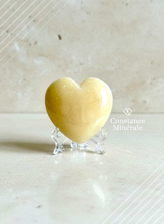 Cœur en Calcite Miel