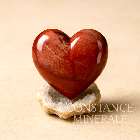 Cœur en Jaspé Rouge A
