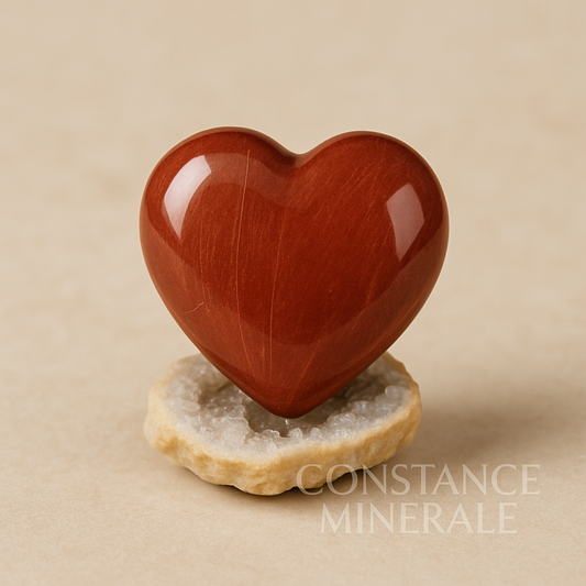 Cœur en Jaspé Rouge A