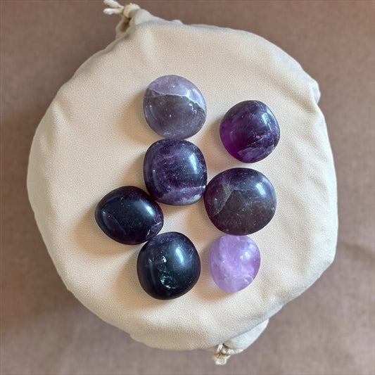Pierre roulée Fluorite Violette