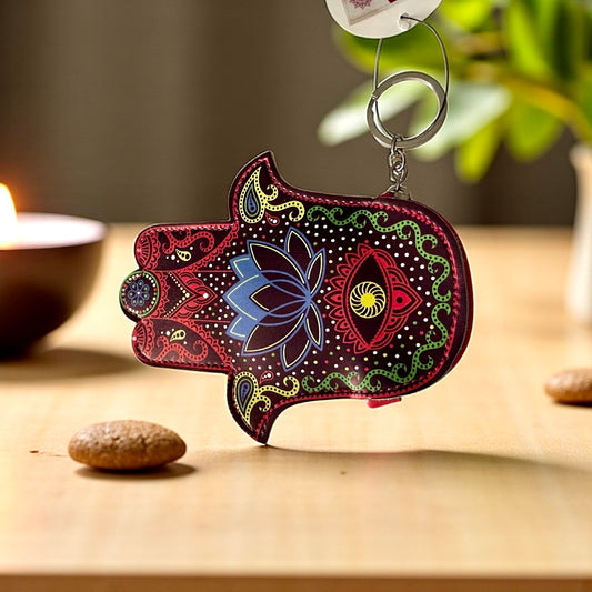 Porte-clés Main de Fatma Mandala & lotus