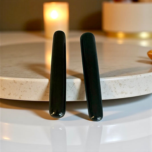 Bâton de massage en Obsidienne Noire