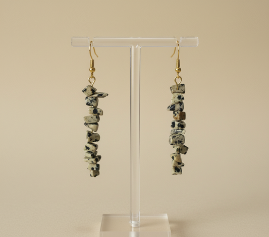 Boucles d’oreilles Jaspe Dalmatien