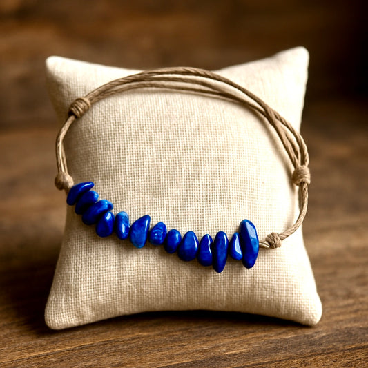Bracelet Breloque Mixte en Lapis-Lazuli