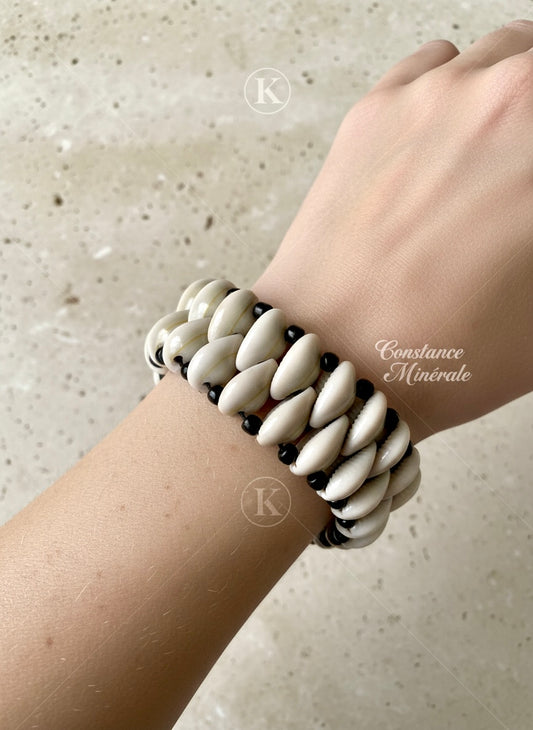 Bracelet double-rangs en cauris