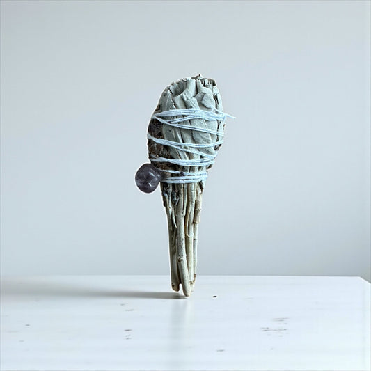 Fagot de sauge blanche & pierre Améthyste