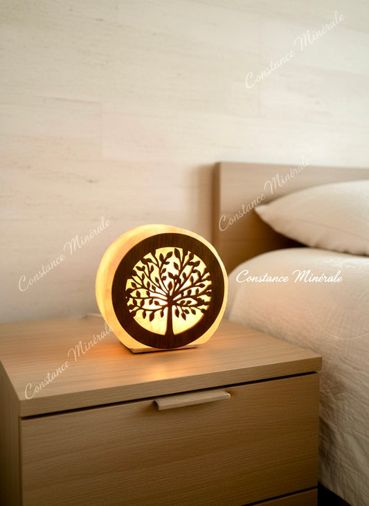 Lampe de Sel Petit Modèle Motif Arbre de Vie