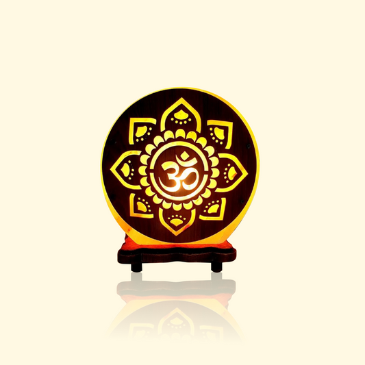 Lampe en Sel de l’Himalaya Mandala Om