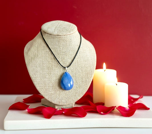 Pendentif Aventurine Bleue