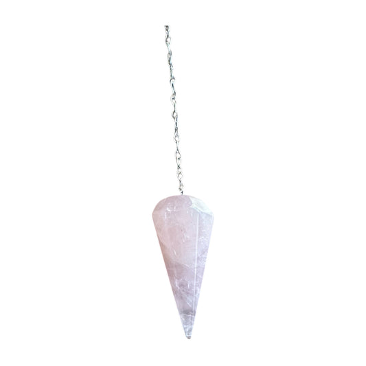 Pendule Divinatoire en Quartz Rose