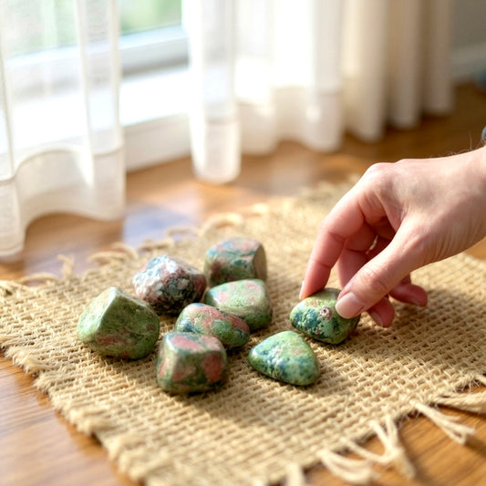 Pierre roulée Unakite