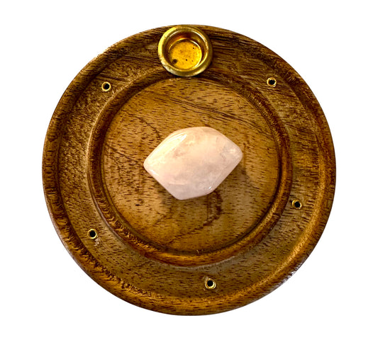 Porte-Encens Quartz Rose