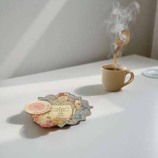 Porte-clés Bouddha Mandala fleuri