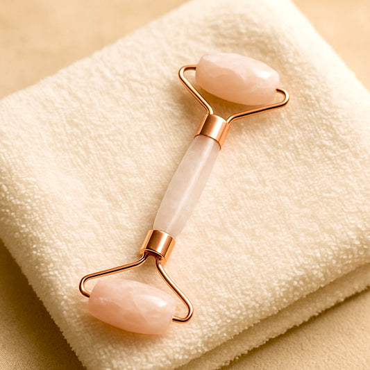 Rouleau de massage en Quartz Rose