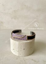 Bracelet artisanal en cuivre et caoutchouc recyclé