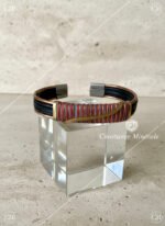 Bracelet artisanal en cuivre et caoutchouc recyclé