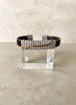 Bracelet artisanal en cuivre et caoutchouc recyclé