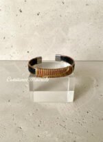 Bracelet artisanal en cuivre et caoutchouc recyclé