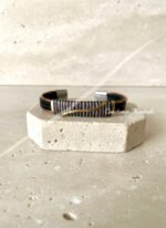 Bracelet artisanal en cuivre et caoutchouc recyclé