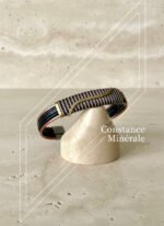Bracelet artisanal en cuivre et caoutchouc recyclé