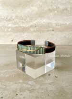 Bracelet artisanal en cuivre et caoutchouc recyclé