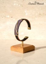 Bracelet artisanal en cuivre et caoutchouc recyclé