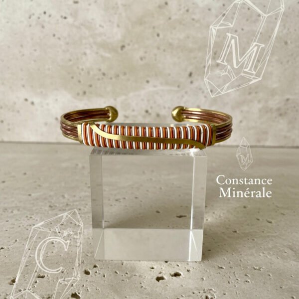 Bracelet artisanal en cuivre laiton