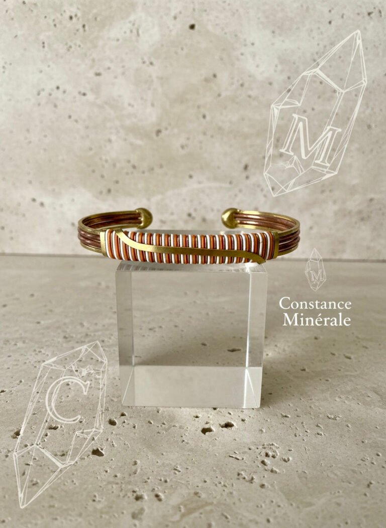 Bracelet artisanal en cuivre laiton