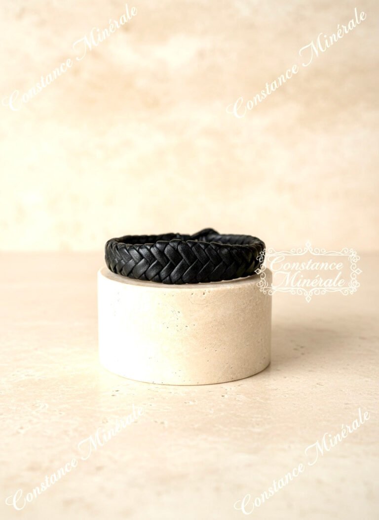 Bracelet Mixte en Cuir Tressé Épais