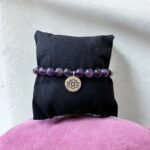 Bracelet Améthyste + Fleur de Vie
