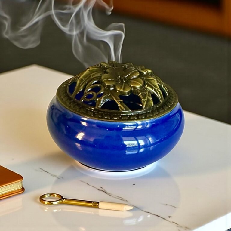 Brûleur d'encens Bleu Canard