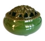 Brûleur d'encens pour résine et cônes vert jade