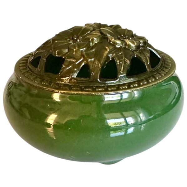 Brûleur d'encens pour résine et cônes vert jade