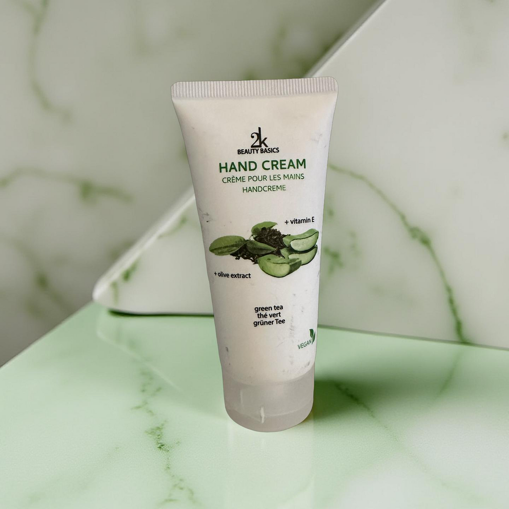 Cremepourlesmainsauthevert50ml2kBeautyBasics.png Crème mains Thé Vert