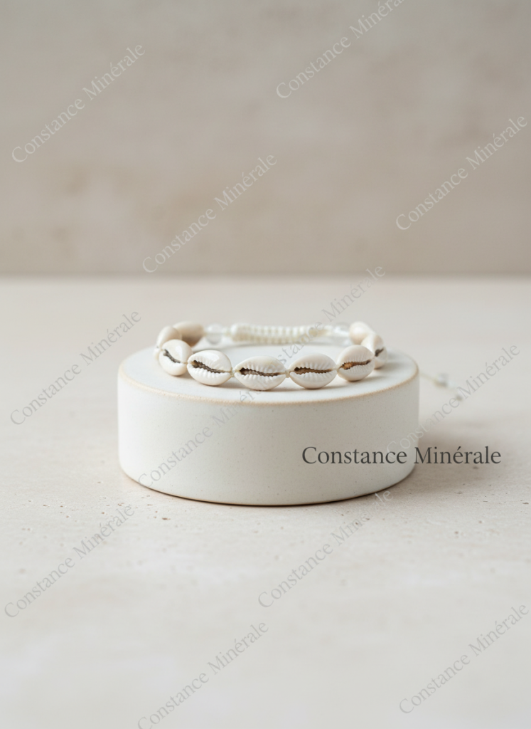 Bracelet en cauris naturel