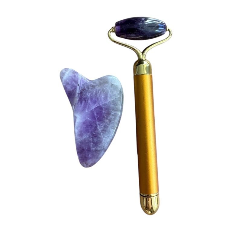 Kit Gua Sha & Rouleau en Améthyste